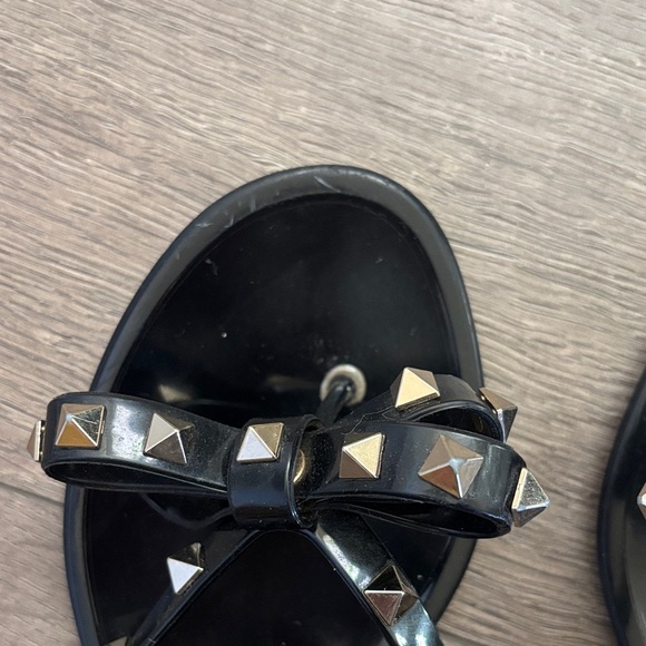 valentino Rockstud PVC Flat Thong Sandals - Picture 2 of 4